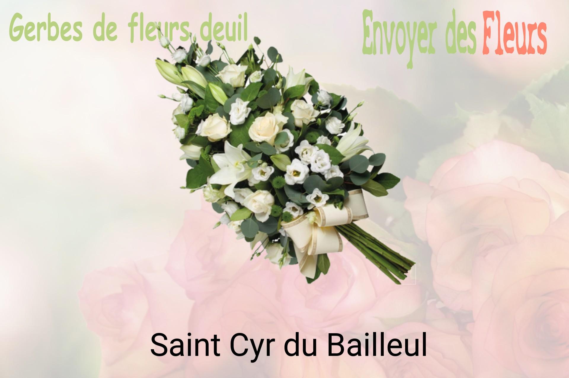 Gerbe de fleurs de deuil livrée à Saint-Cyr-du-Bailleul